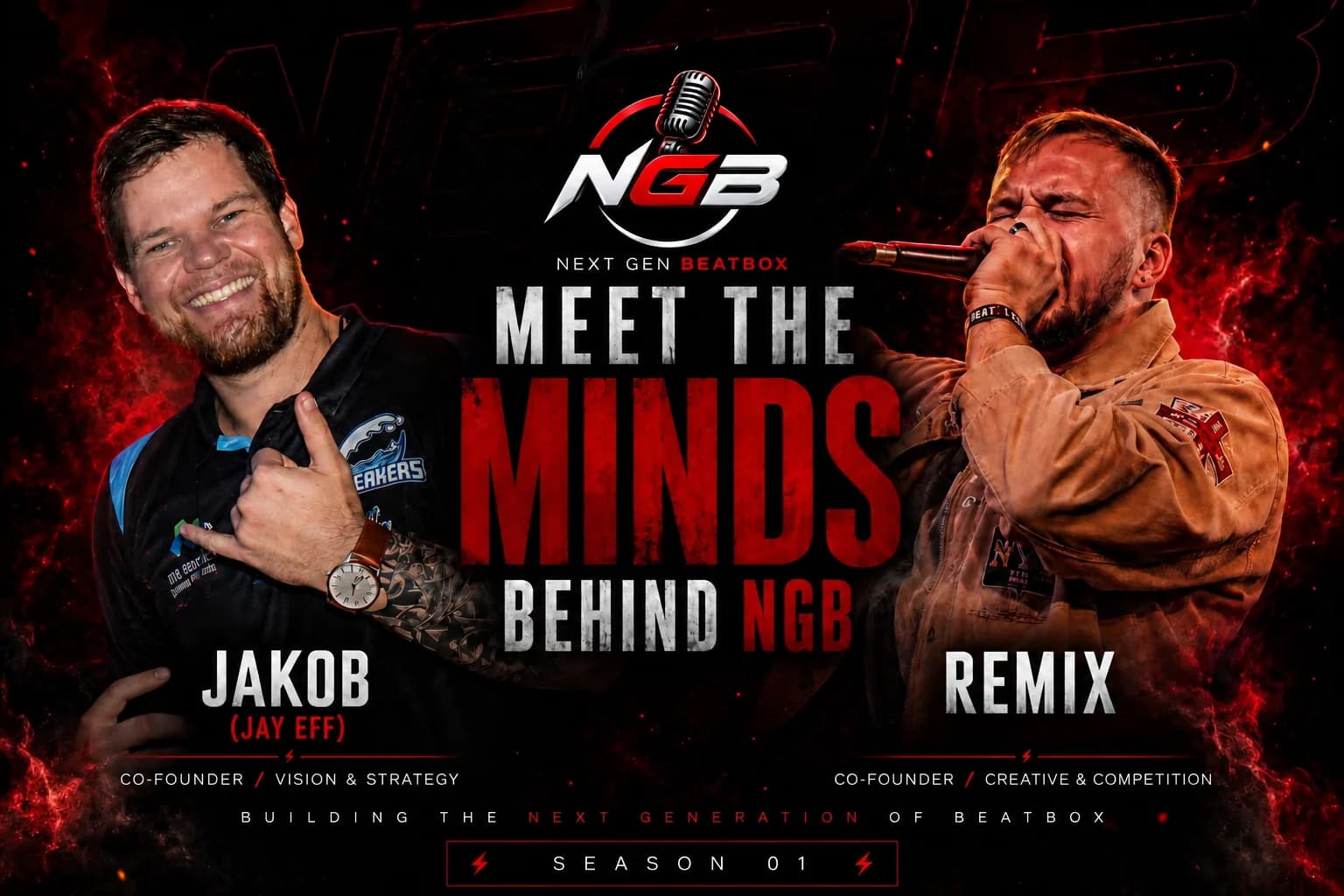 Meet the minds behind NGB: Jakob (Jay Eff), left, and Remix, right.